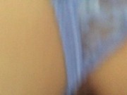 Close up reverse cowgirl pov with panties pulled aside 15/16