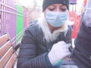 - 4K -FUCK CORONAVIRUS ! -RISKY OUTDOOR HANDJOB IN PARK, CUMSHOT ADELLA JAY 14/16