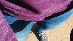 Quickie! Handjob, mouthful and swallow on the countryside!