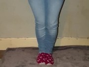 Alice - peeing my freinds jeans for a video, and showing wet panties!