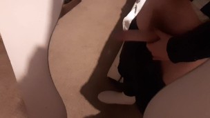 Male solo wanking hard with nice dick 