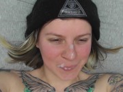 JERKING HIS LOAD ONTO MY FACE 16/16