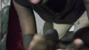 Hand job Massage then a Quick Taste of the Dick Quarantine in Tenement Yard