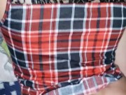 Daddy fucked me and cover my Calvin Klein thong with cum 9/16