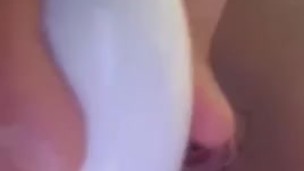 teen plays with tight pussy until she cums