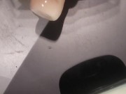 Huge Cumshot While Watching Porn on my truck