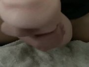 Uncensored Masterbation with big dick using toy 1st match 3/18