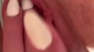 WET pussy cumming all over POV on toy