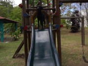 Bitch Loves To Get Naked At The Park And Enjoy Herself When Watched 7/16