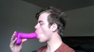 Big Purple Dildo Deep throat