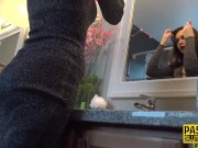 Fingered dominated babe gets pussy pounded 1/16