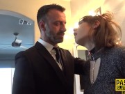 Fingered dominated babe gets pussy pounded 4/16