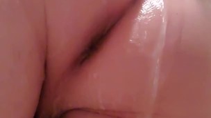Fat twink ass in the shower 