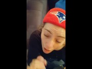 Pats Fan Gives POV Blowjob in Tribute to the GOAT 12/16