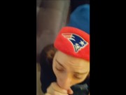 Pats Fan Gives POV Blowjob in Tribute to the GOAT 13/16