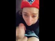 Pats Fan Gives POV Blowjob in Tribute to the GOAT 9/16