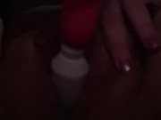 Close up female orgasm with toy