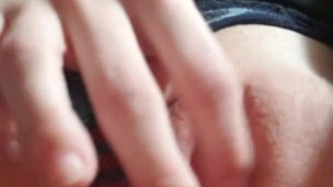 Sexy teen fingers herself while parents home