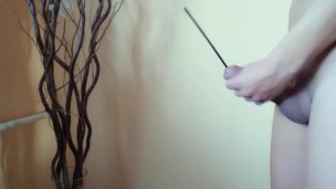 Straw in cock - Twink cock sounding experiment