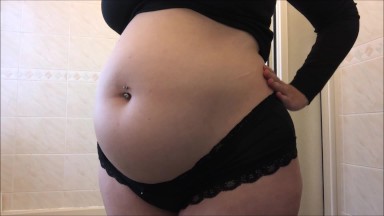 Swollen Belly Girl Huge Water Belly Inflation