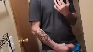 Playing with cock