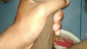 Black Dick Jerking Until Cum 