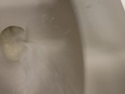 POV Girl w/ hairy Pussy Makes A Mess At The Public Toilet 11/16