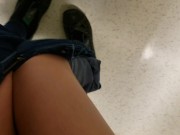 POV Girl w/ hairy Pussy Makes A Mess At The Public Toilet 14/16