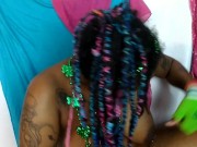 St. Patty's Slut. Quauntined and Horny Curvy Ebony. Big Tits. 