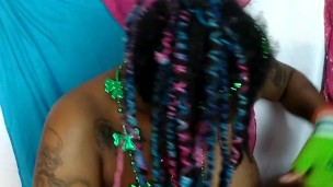 St. Patty's Slut. Quauntined and Horny Curvy Ebony. Big Tits. 