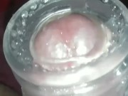Magic wand attachment fuck and cum