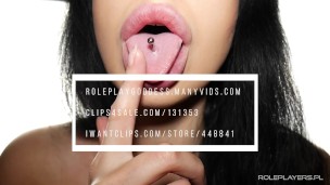 I LOVE MY Big COCK PILLOWS DSL Finger Tease Pierced Tongue Closeup!