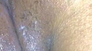 Creamy Horny babe masturbating at work