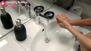 TRAILER: Clean and virus safe handjob - Wearing Mask #StaySafe #CORONAVIRUS