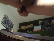 Boy Jerking Big Cock Dick Prostate Anal Vibrator Moan Dripping Cum Pegging