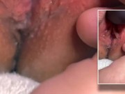 Pareja juega con Satisfyer logrando sensual orgasmo + squirt (Primer Plano) 10/16