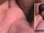 Pareja juega con Satisfyer logrando sensual orgasmo + squirt (Primer Plano) 12/16