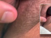 Pareja juega con Satisfyer logrando sensual orgasmo + squirt (Primer Plano) 7/16