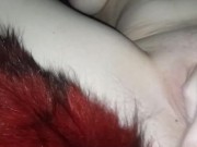 Neko girl toys her pussy with a new toy while tail plugged 6/16