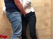 The young wife again seduced her husband for sex in the toilet of the shop 3/16