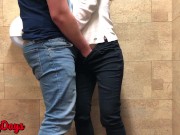 The young wife again seduced her husband for sex in the toilet of the shop 4/16