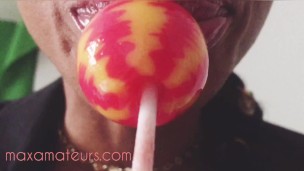 EXTREME ASMR: Amateur MILF VERY Wet, Sloppy Slurping Sucking LOLLIPOP Job