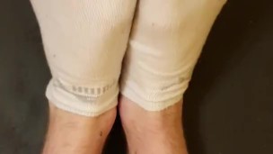 Playing with my dirty and sweaty Feet after Workout