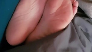 RomanticTingles Feet Sticking Out From Under The Covers-Candid Foot Fetish