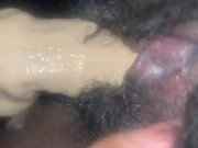 Home Alone..Fucking my hairy pussy