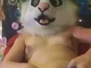Furry Teen Takes Big Dildo Just For You