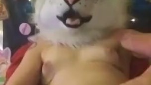 Furry Teen Takes Big Dildo Just For You