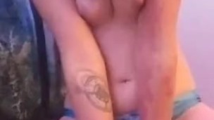 Hot Furry Teen Fucks Herself With a Bad Dragon Dildo