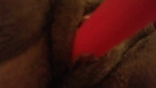Wet ebony pussy play