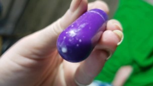 Onesie solo female masturbation with a vibrator while in quarantine: ugly fat girl nerd doctor who